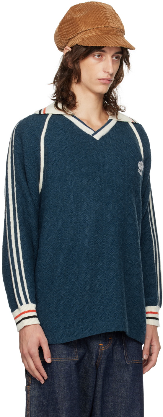 RICE NINE TEN Navy Classic Soccer Jersey Sweater