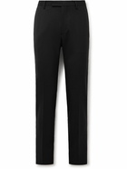 Etro - Slim-Fit Silk-Blend Trimmed Stretch-Wool Twill Tuxedo Trousers - Black