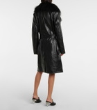 Dodo Bar Or Shearling-trimmed leather coat