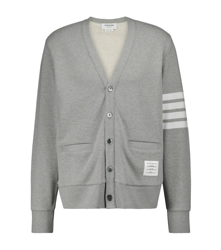 Photo: Thom Browne - 4-Bar cotton cardigan