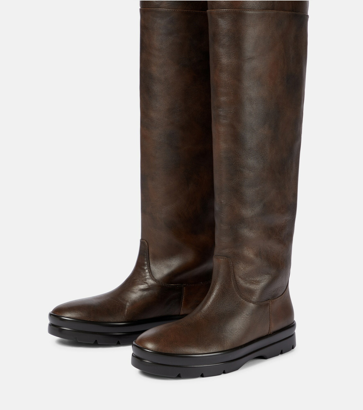 The Row - Billie leather over-the-knee boots The Row