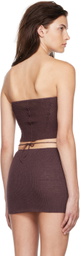nastyamasha SSENSE Exclusive Brown Crocheted Corset