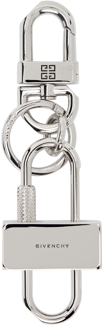 Photo: Givenchy Silver Padlock Keychain
