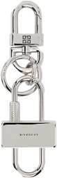 Givenchy Silver Padlock Keychain