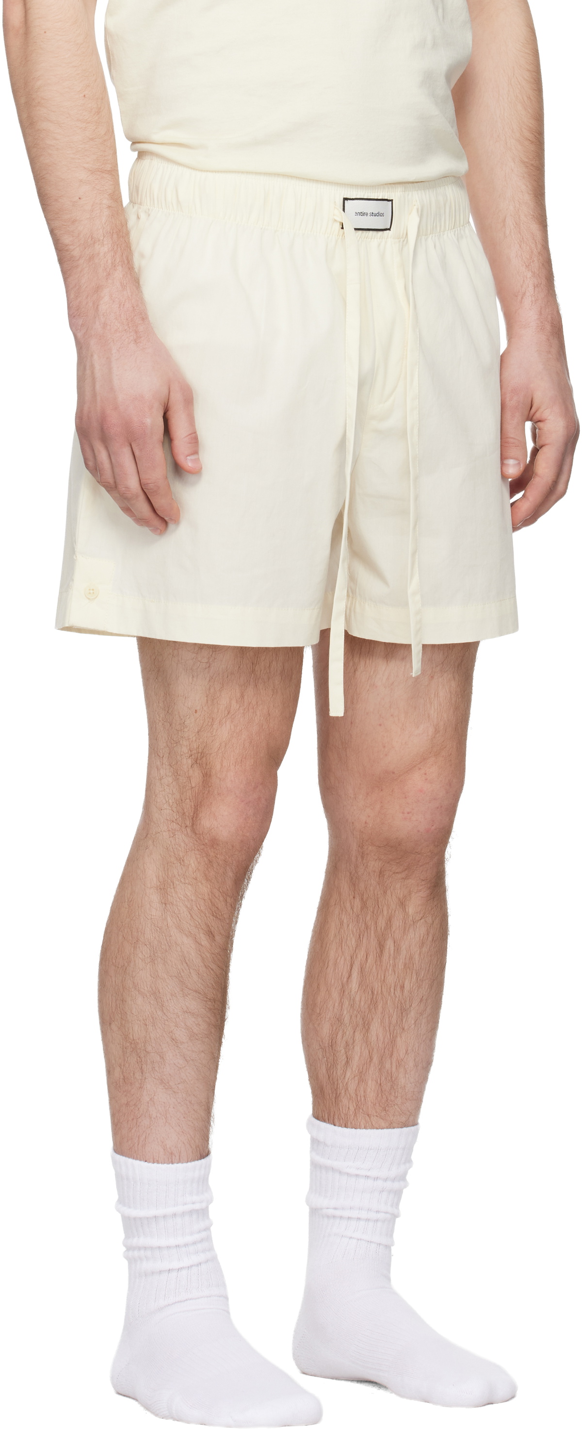 Entire Studios Off-White Pajama Shorts