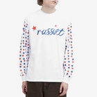 PACCBET Men's Sparkle Logo Long Sleeve T-Shirt in White