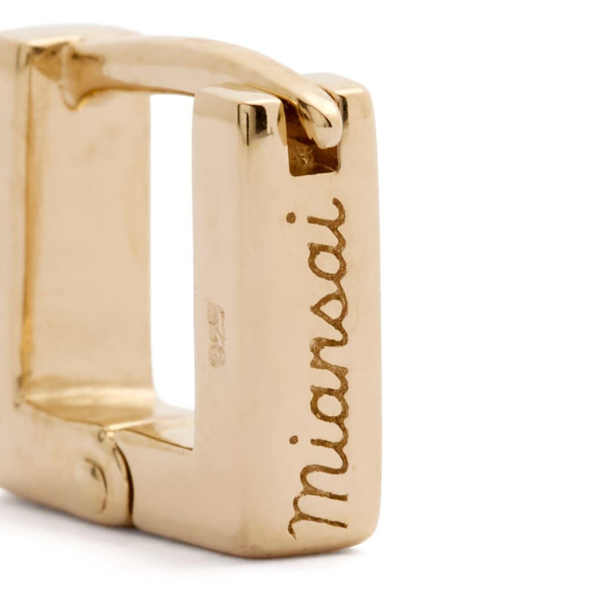 Miansai Men's Scatola Huggie Earring in Gold 