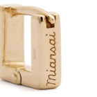 Miansai Men's Scatola Huggie Earring in Gold 