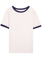 A.P.C. Jules Logo Cotton and Linen-blend T-shirt White