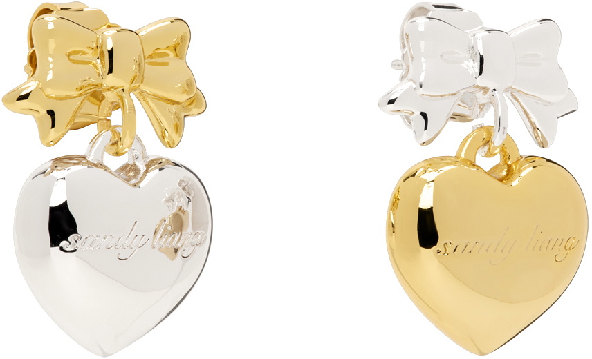 Sandy Liang Silver & Gold Ballerina Earrings
