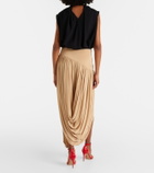 Ferragamo Draped jersey maxi skirt