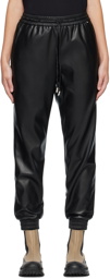 BOSS Black Drawstring Faux-Leather Lounge Pants
