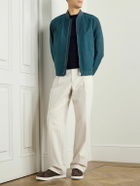Zegna - Nubuck Bomber Jacket - Blue