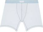 SKIMS Three-Pack Blue SKIMS Cotton 5 Boxer Briefs
