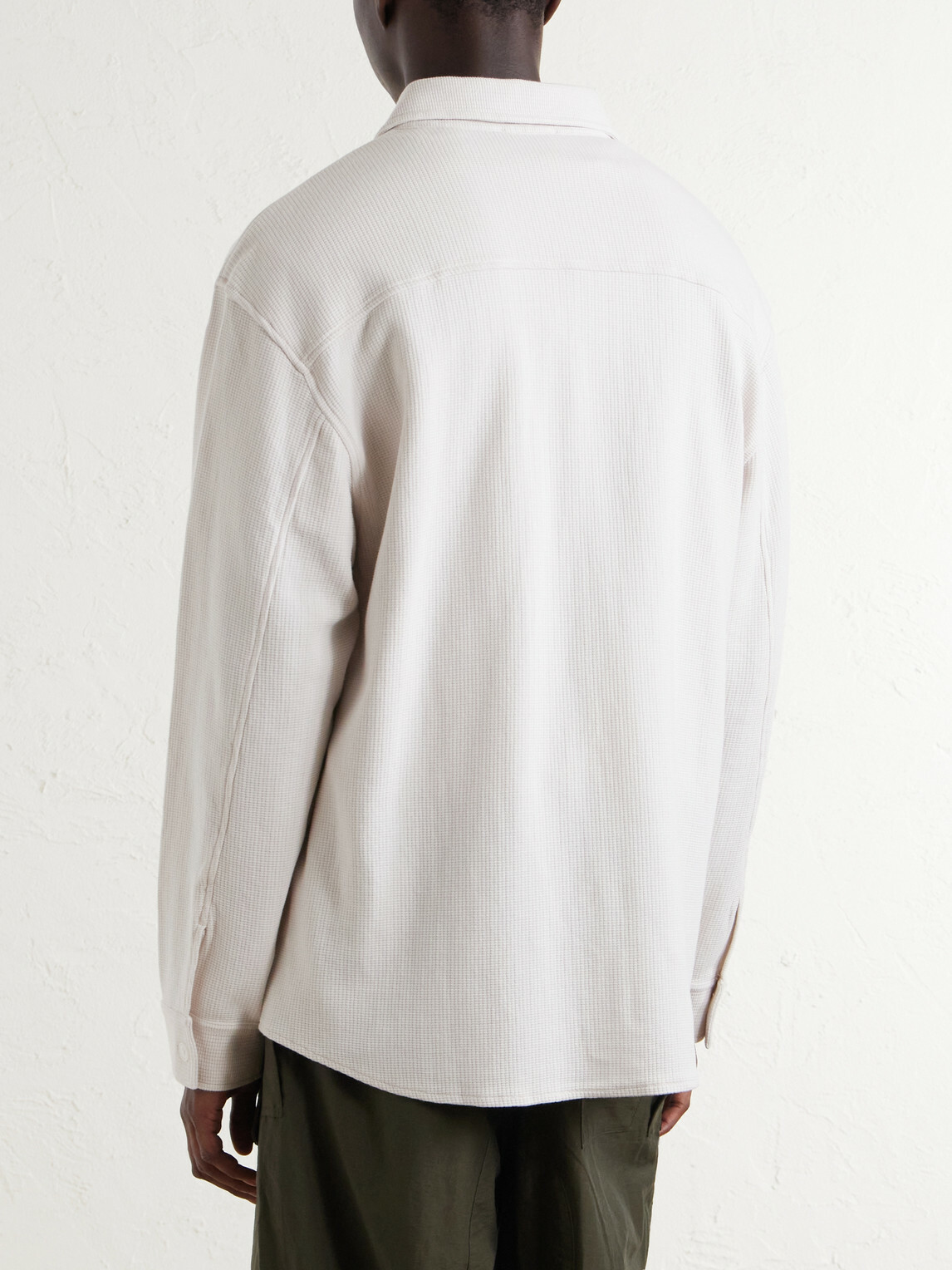 FRAME - Waffle-Knit Cotton Shirt - Neutrals
