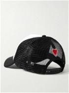 Emotionally Unavailable - Crystal-Embellished Twill and Mesh Trucker Cap