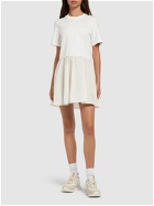 MONCLER Fit & Flare Cotton Mini Dress