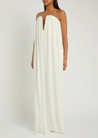 Stella Mccartney Forever Stella Strapless Crepe Gown White