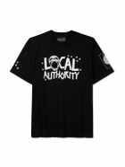 Local Authority LA - Stud Skull O Logo-Print Cotton-Jersey T-Shirt - Black