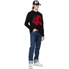 McQ Alexander McQueen Black and Red Chester Sweatshirt