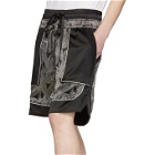 Nahmias Black and White Silk Courtside Shorts