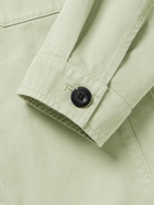 Mr P. - Garment-Dyed Cotton-Twill Overshirt - Green