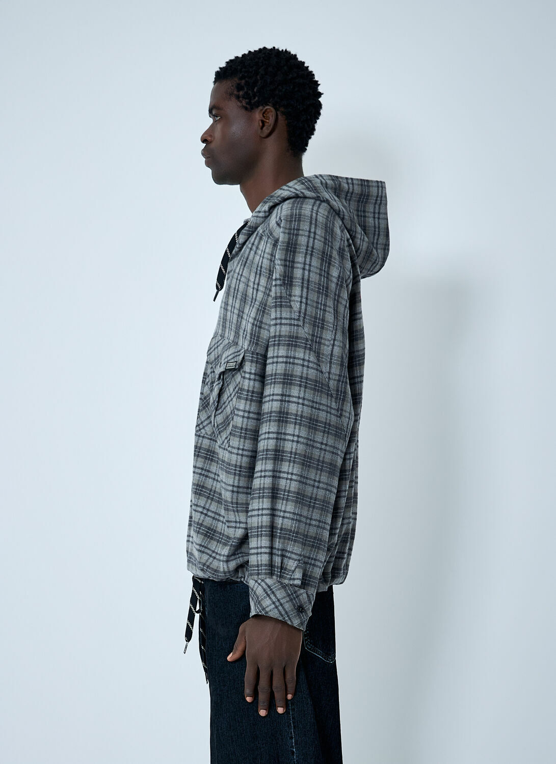 Martine Rose Check Hooded Sweatshirt