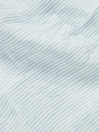 Loro Piana - Andre Garment-Dyed Striped Linen Shirt - Blue
