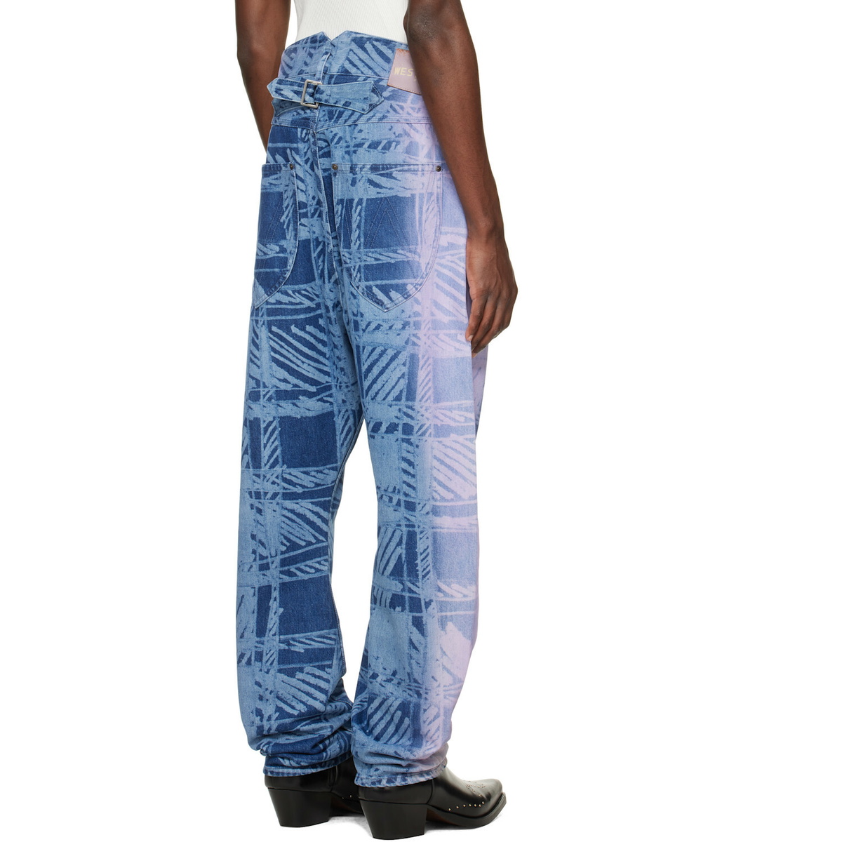 Vivienne Westwood Blue & Purple Buckle Back Jeans