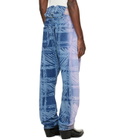 Vivienne Westwood Blue & Purple Buckle Back Jeans
