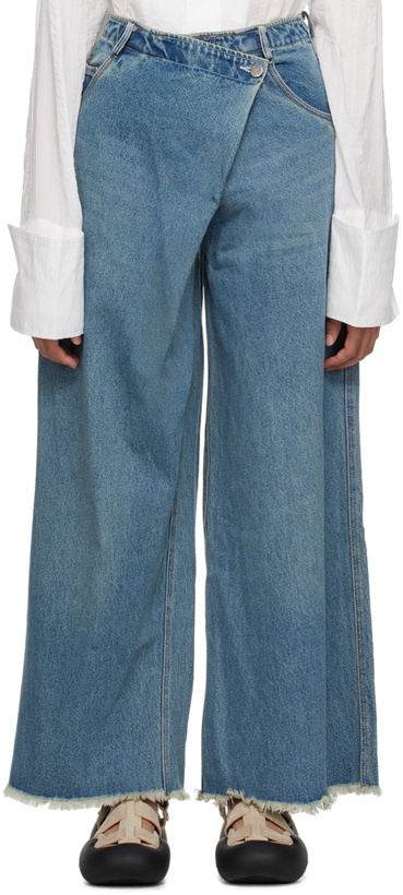 Photo: Subtle Le Nguyen Blue Five-Pocket Jeans