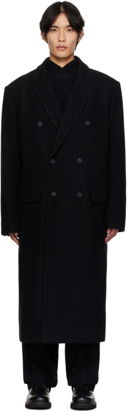 Photo: LE17SEPTEMBRE Black Double-Breasted Long Coat