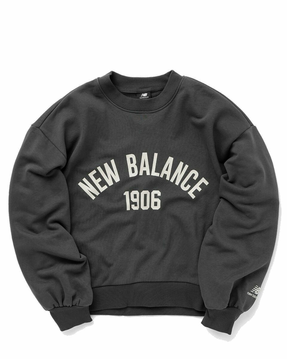 Photo: New Balance Essentials Varsity Fleece Crew Black - Womens - Sweatshirts