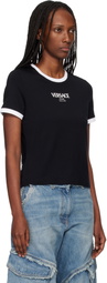 Versace Black Stretch Viscose-Jersey T-Shirt
