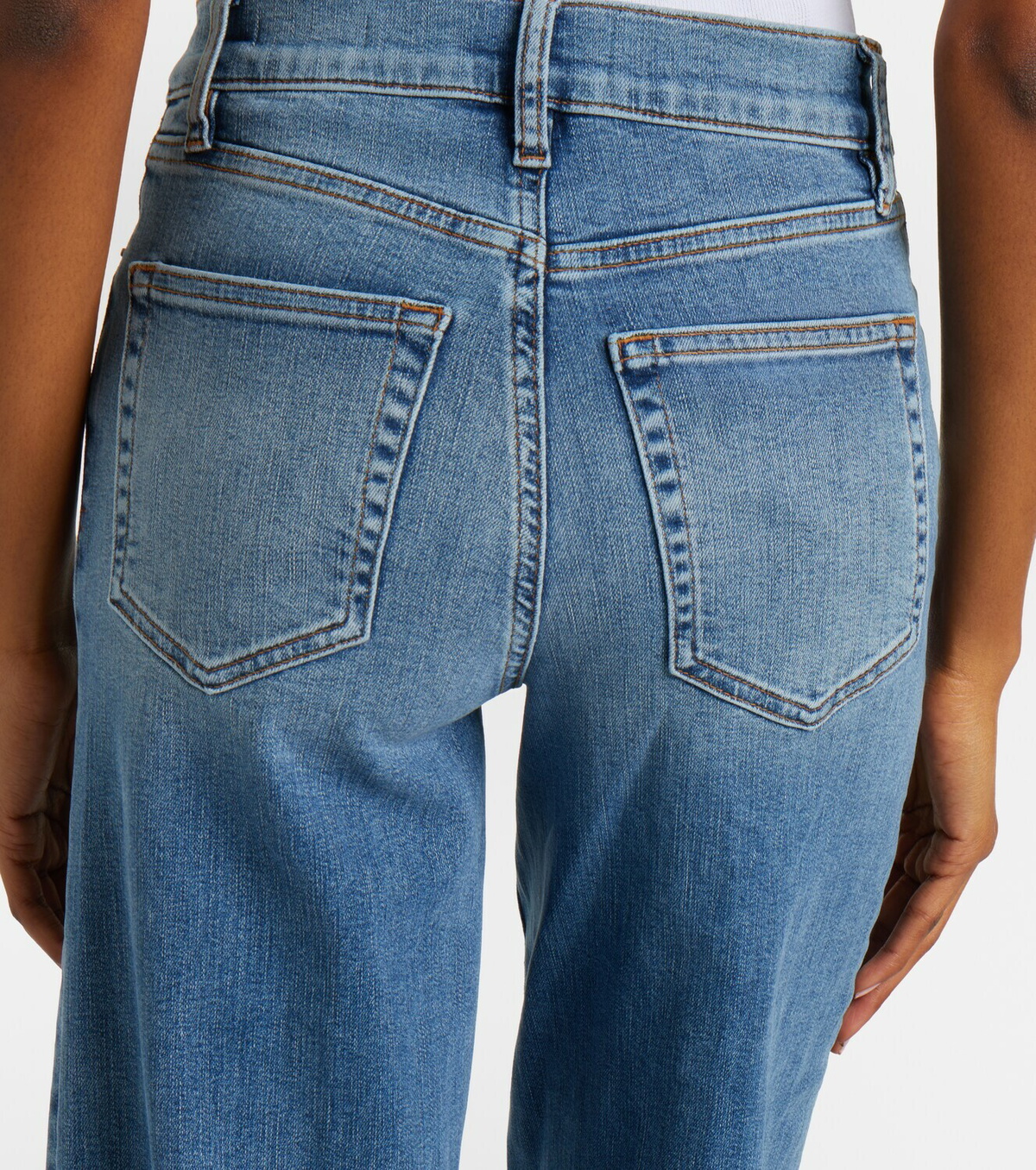 Frame Le Slim Palazzo Long wide-leg jeans