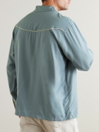 Nudie Jeans - Gonzo Embroidered TENCEL™ Lyocell Western Shirt - Blue