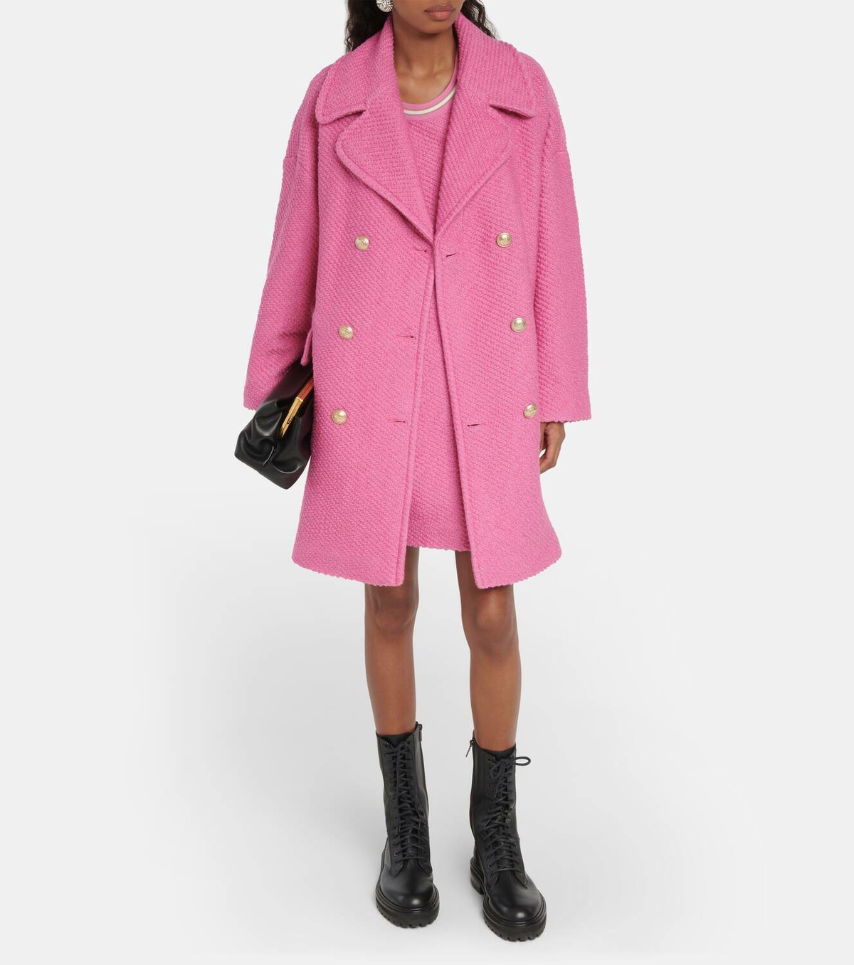 REDValentino Double-breasted wool-blend coat