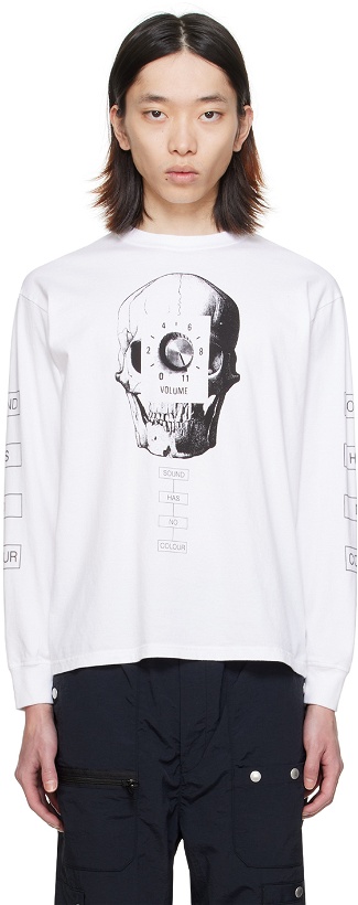 Photo: UNDERCOVER White Printed Long Sleeve T-Shirt