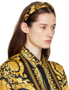 Versace Black & Yellow Barocco Headband
