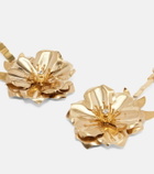 Miu Miu Floral crystal-embellished drop earrings