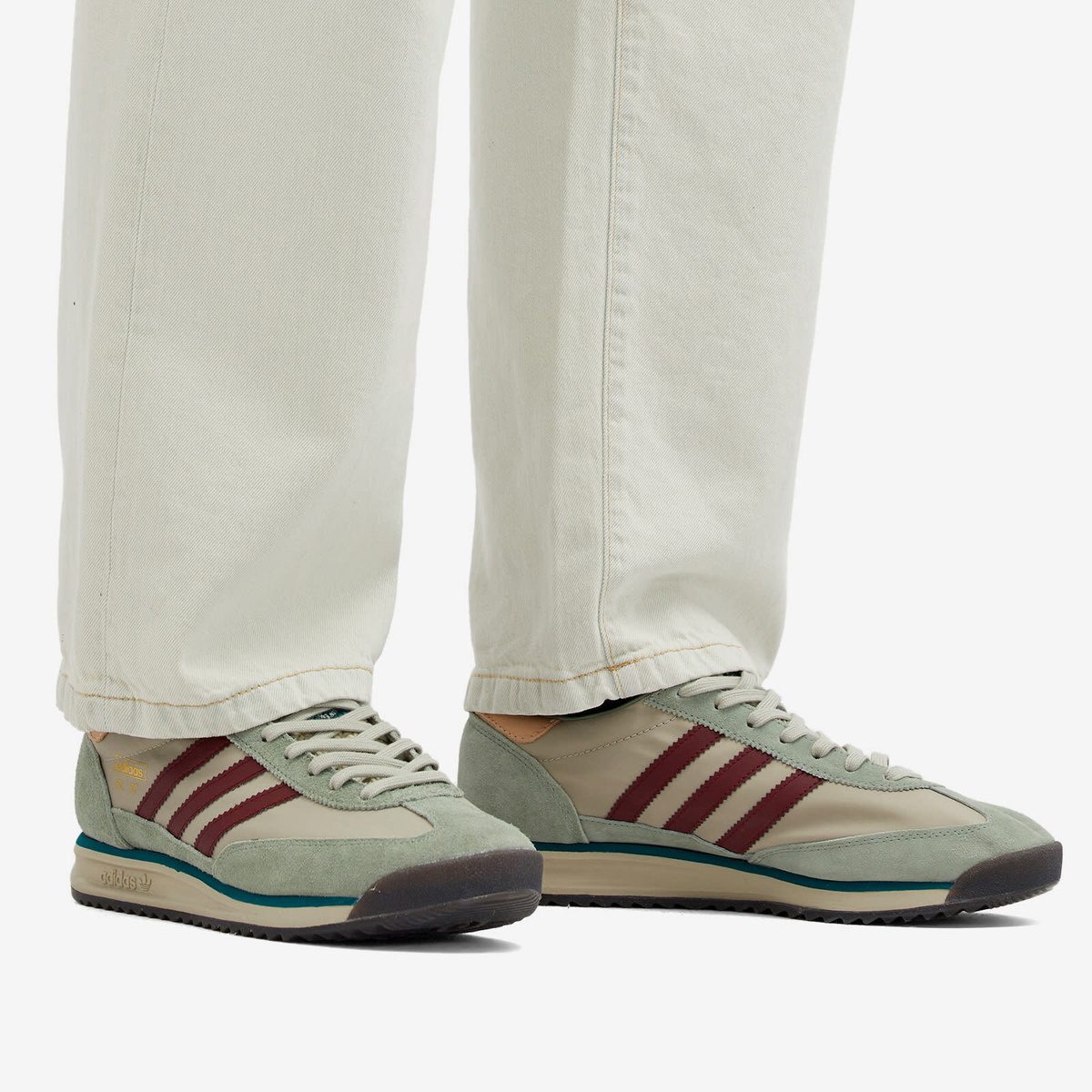 Adidas Sl 72 Rs in Putty Grey Shadow Red Legacy Teal