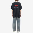 Balenciaga Men's Double Front T-Shirt in Wash Black/Fade Blck