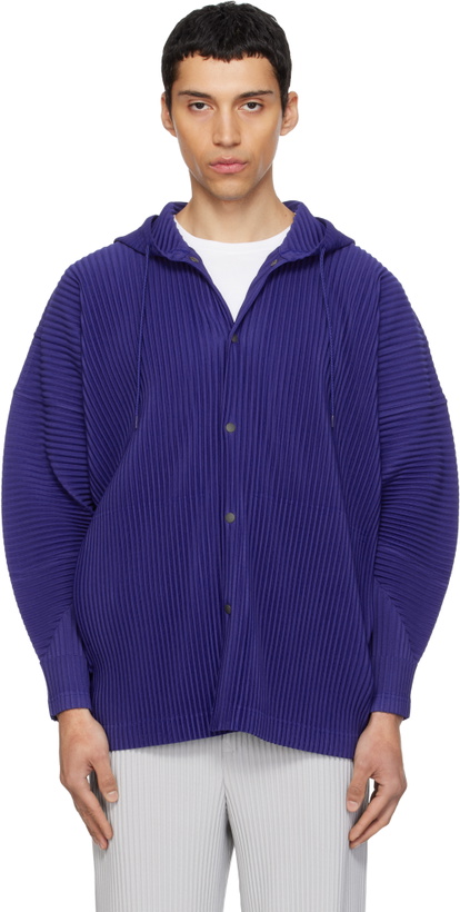 Photo: HOMME PLISSÉ ISSEY MIYAKE Navy Monthly Colors February Hoodie