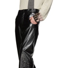Kiko Kostadinov Black Leather Irene Trousers