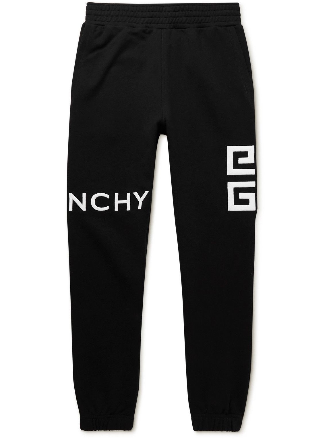Givenchy - Slim-Fit Logo-Embroidered Cotton-Jersey Sweatpants - Black ...