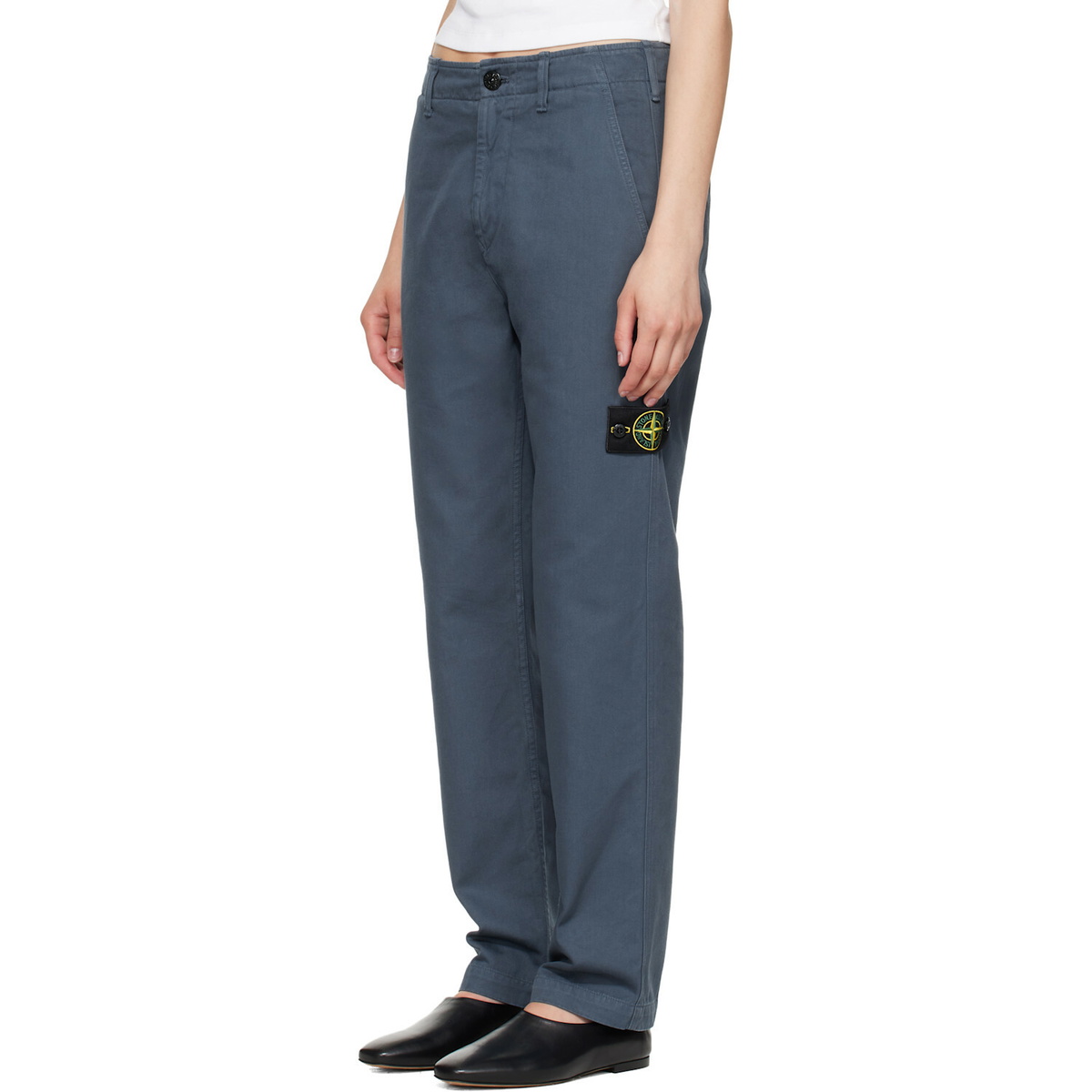 Stone Island Navy 3100001 Dense Cotton-TC Trousers
