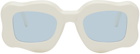 Bonsai White Happy Sunglasses