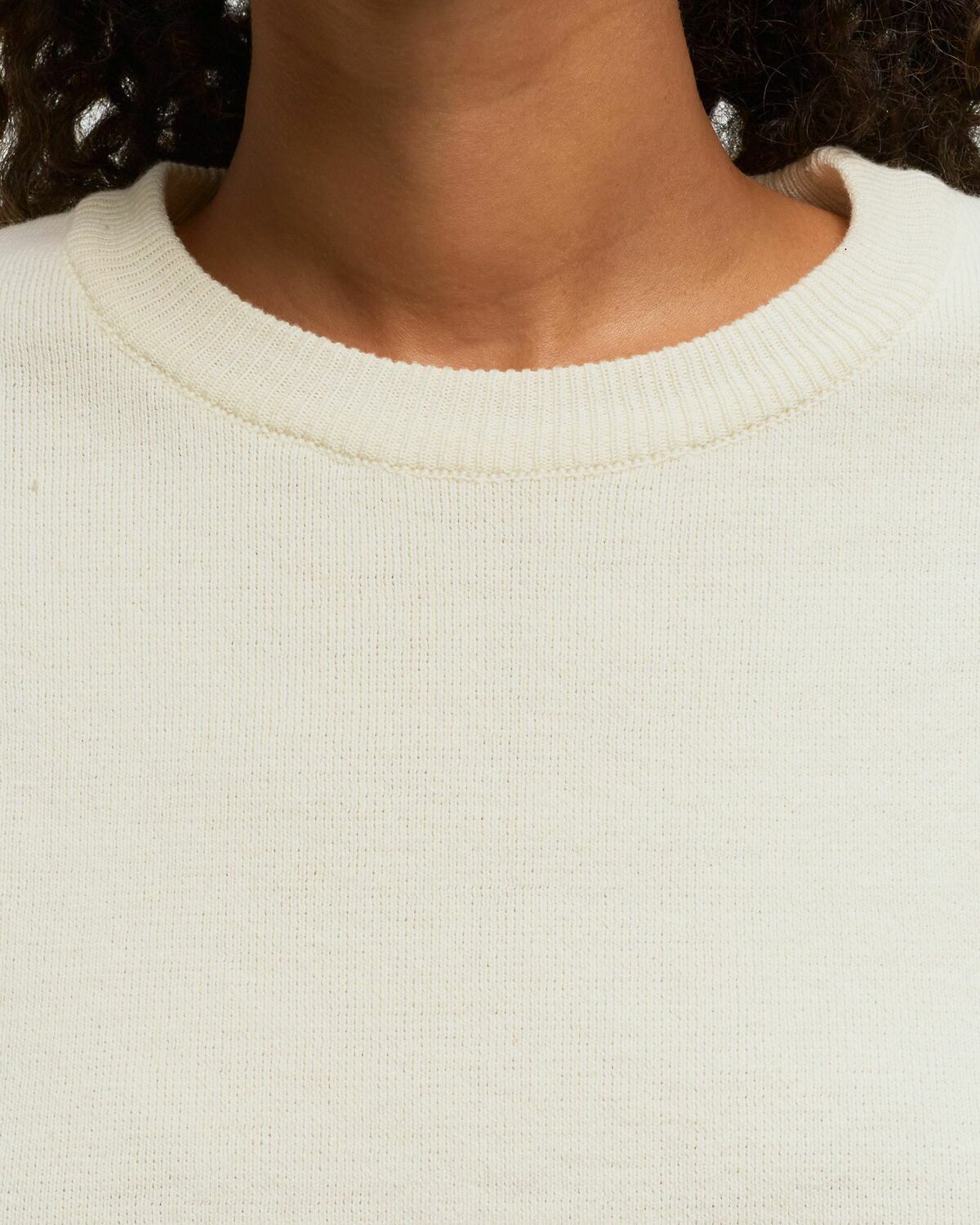 Ayen  Knit T Shirt Beige Shortsleeves