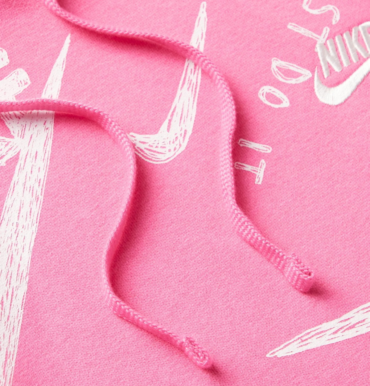 Nike club pink swoosh best sale logo sweatshirt