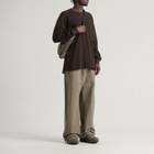 Snow Peak Men's Heavyweight Waffle Pullover in Dark Brown